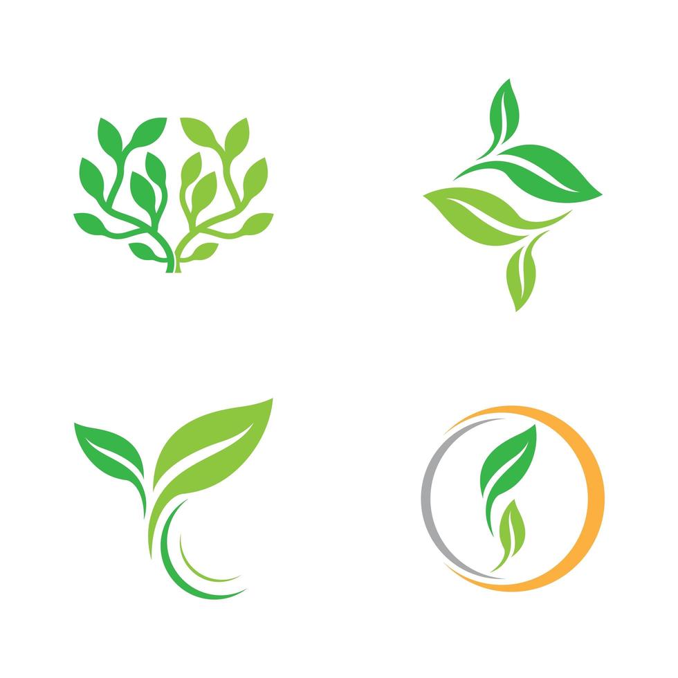 Leaf logo set vector