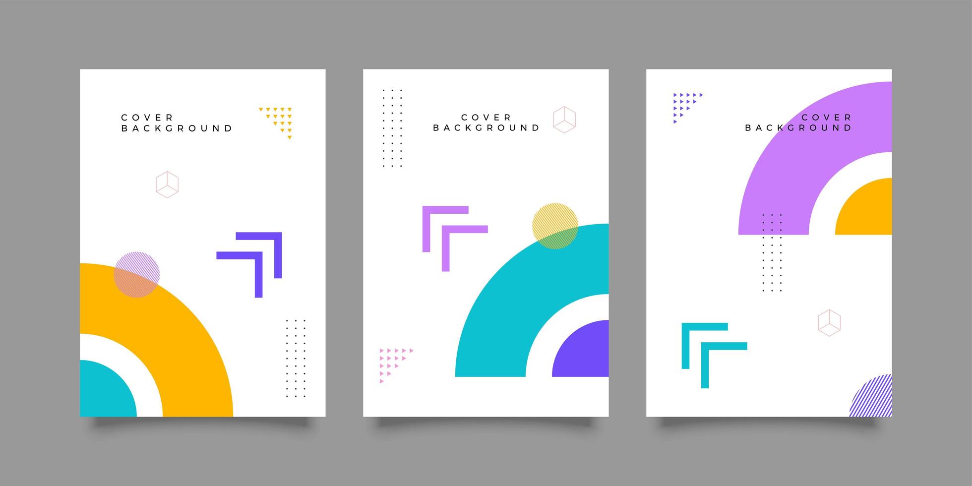 Set of Minimalism Retro Geometric Covers vector