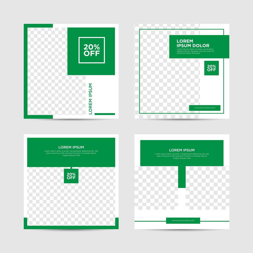 Graphic design trends social media post set vector
