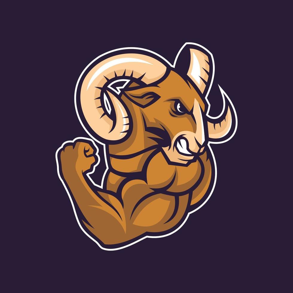 Goat mascot design vector