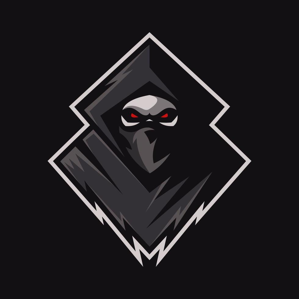 Scary ninja design vector