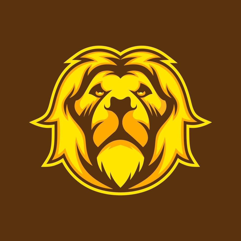 Yellow lion design vector