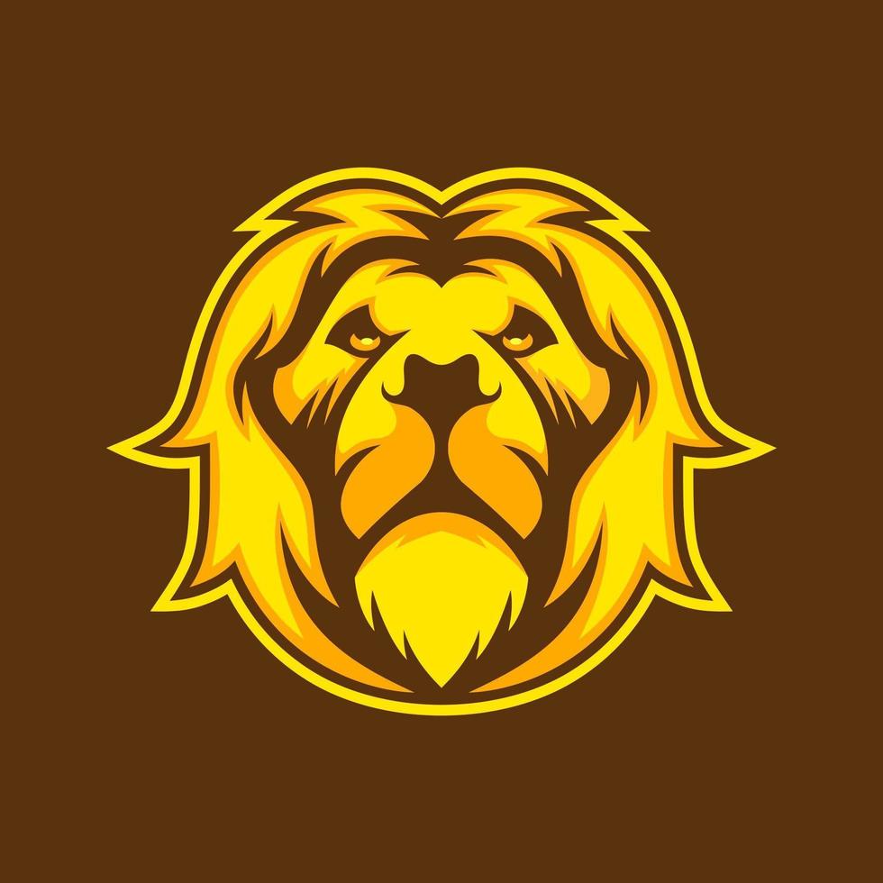 diseño de león amarillo vector