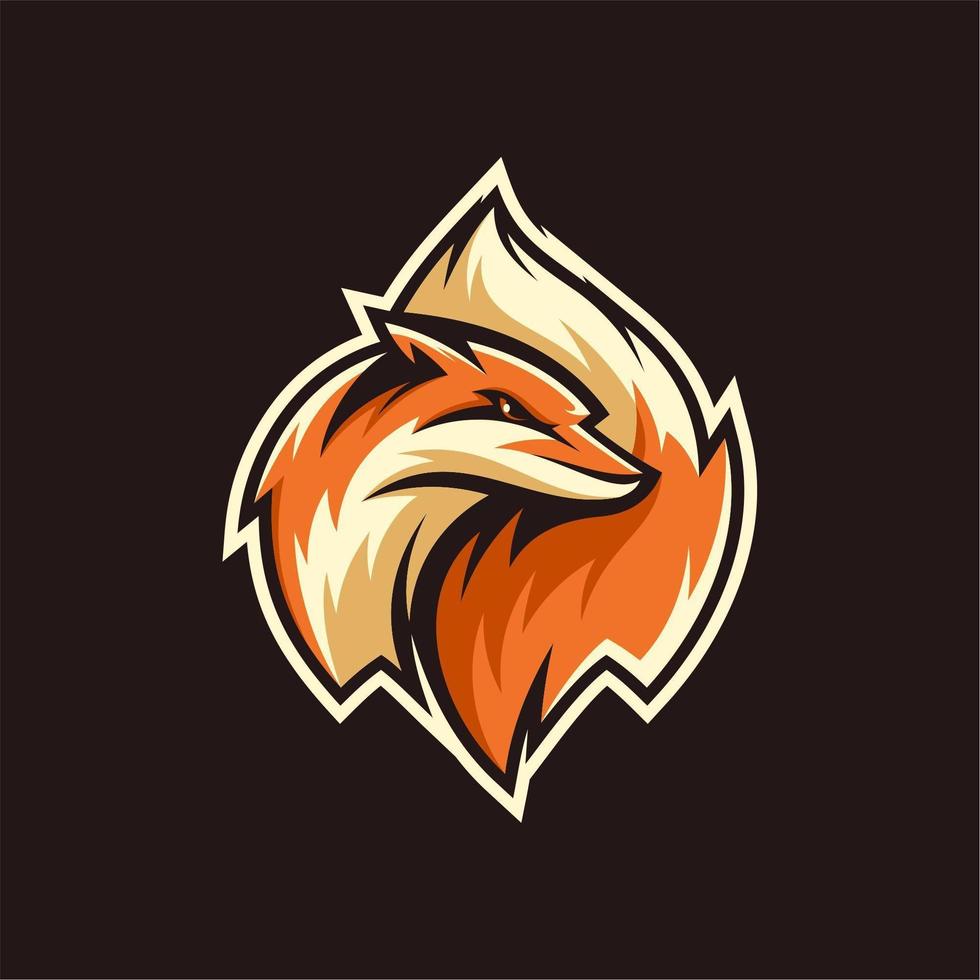 Fox tail mascot design vector