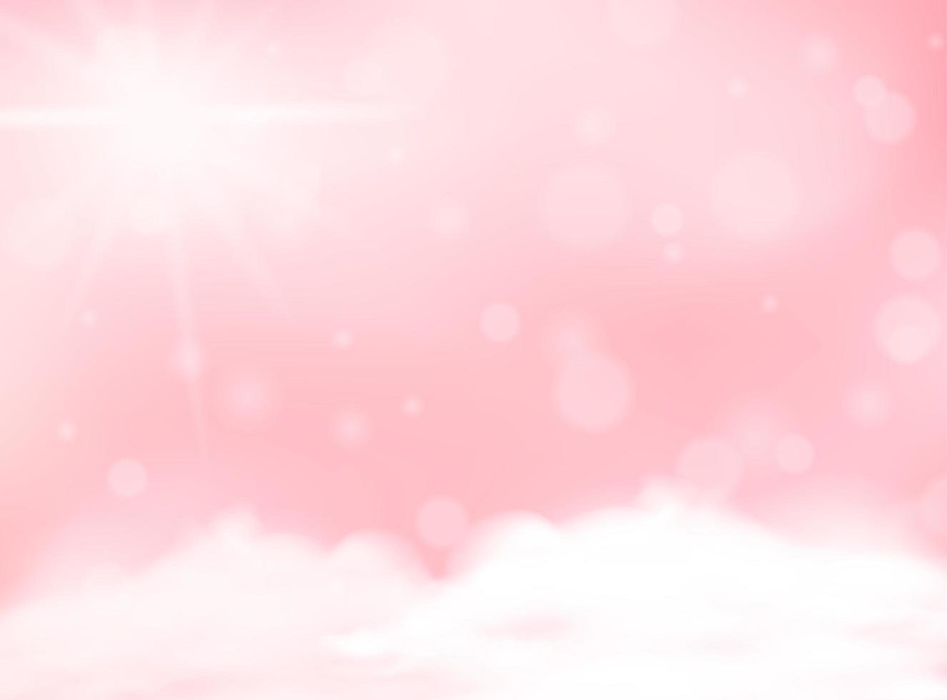 Pink pastel color blurred sky vector