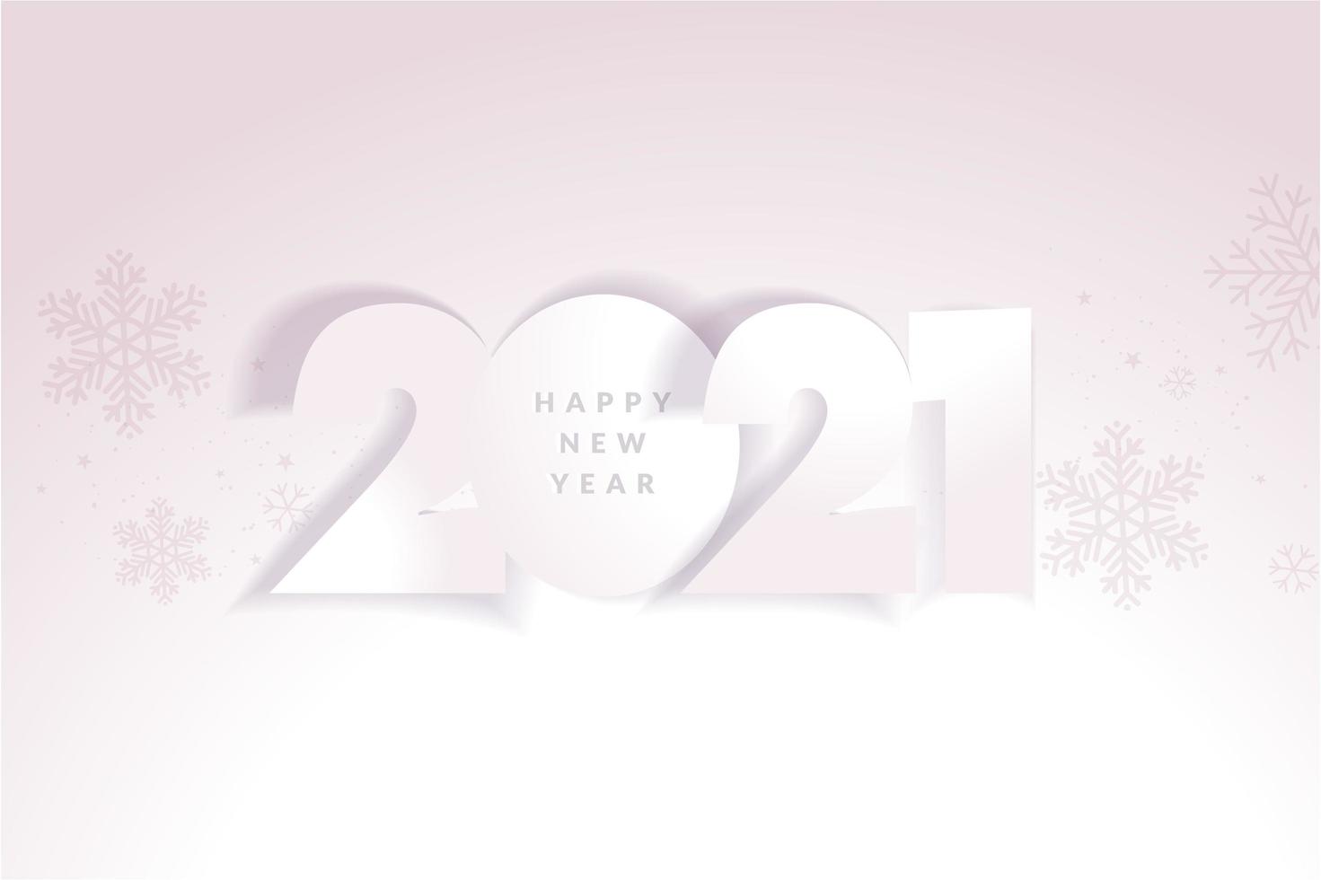 Happy New Year 2021 greeting card vector