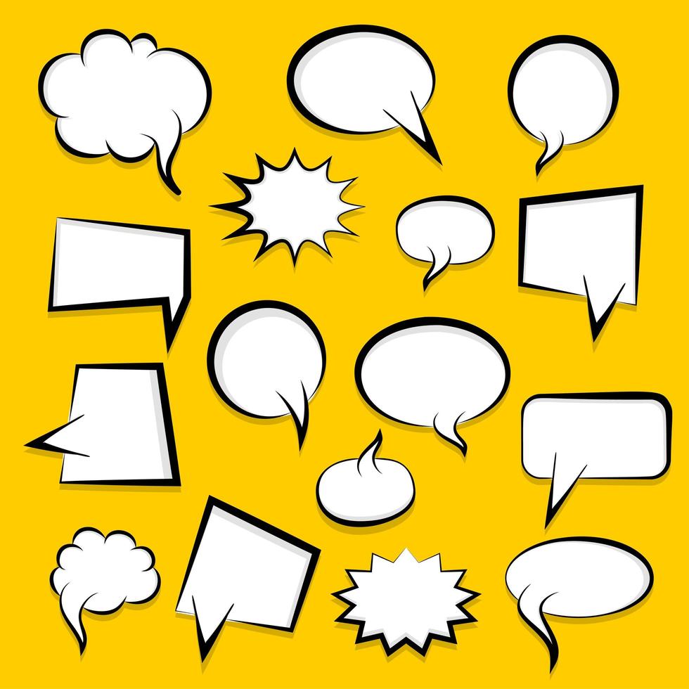 Blank speech bubbles set vector