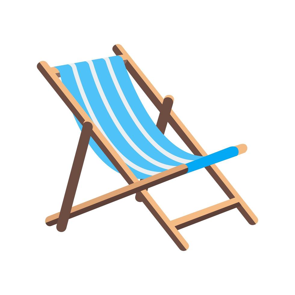 chaise longue de playa vector