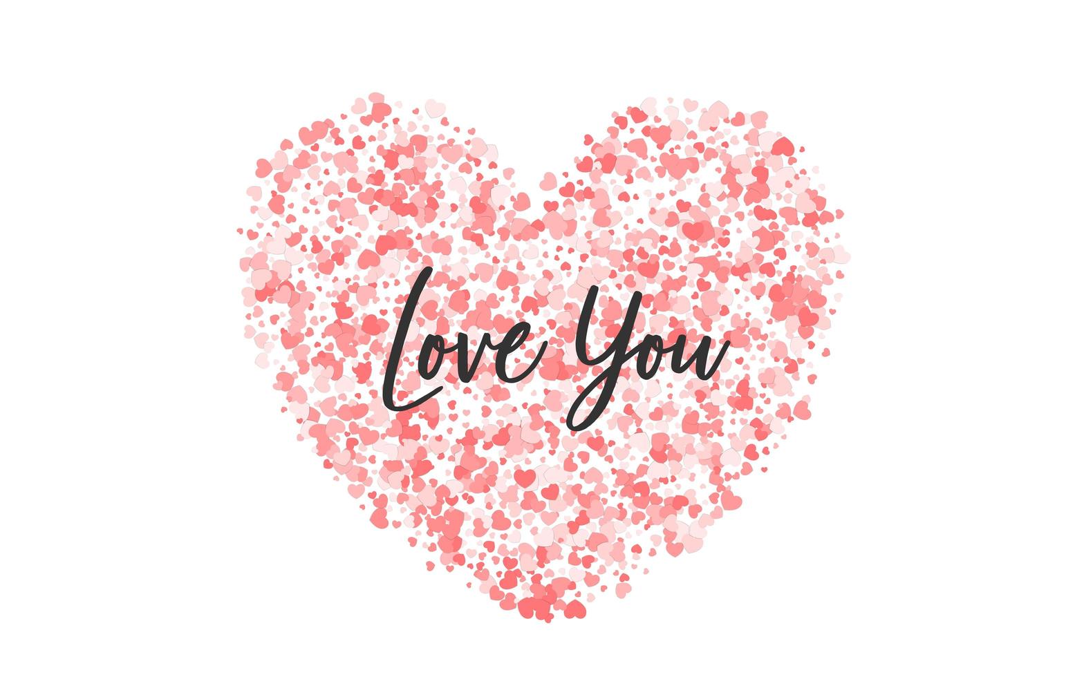 Pink paper Valentines day confettis vector