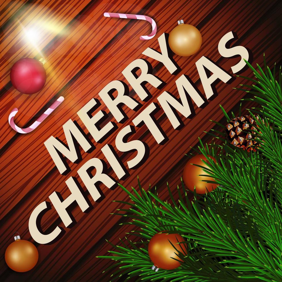 Merry Christmas greeting card vector