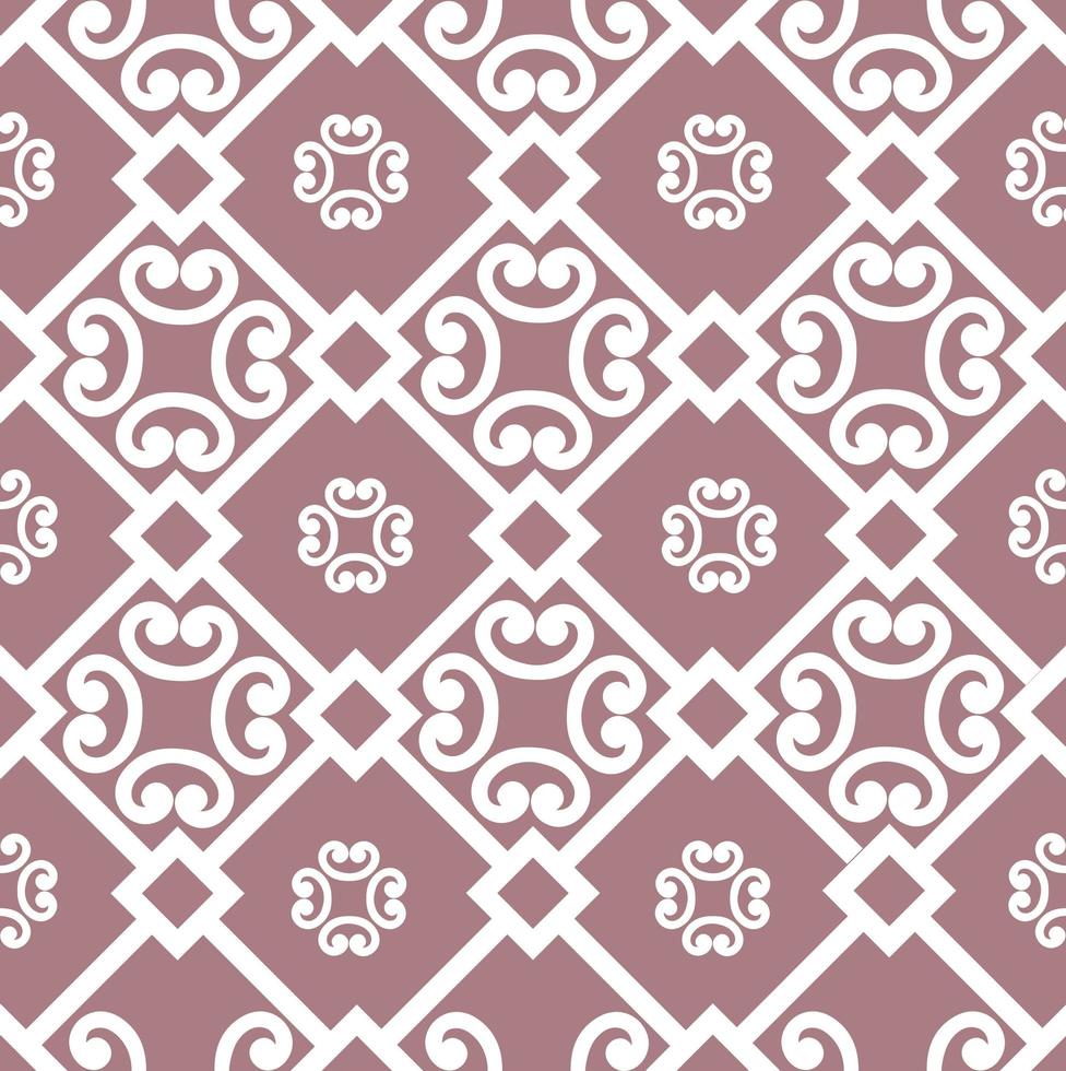 patrón de mosaico asiático floral abstracto vector