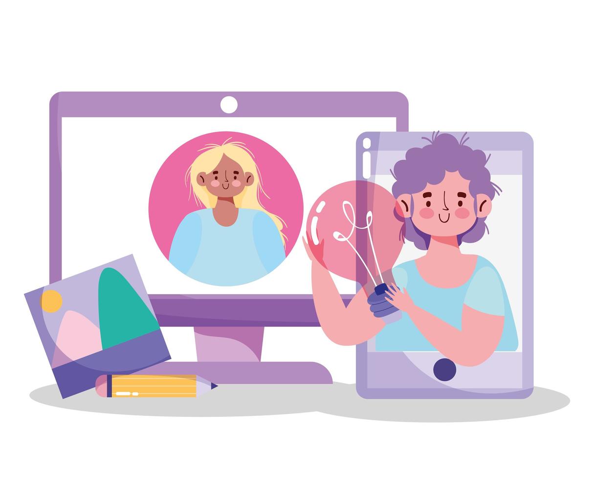 Creative people in a online meeting 1419245 Vector Art at Vecteezy