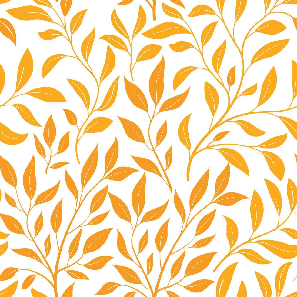 Autumn leaves seamless pattern vector