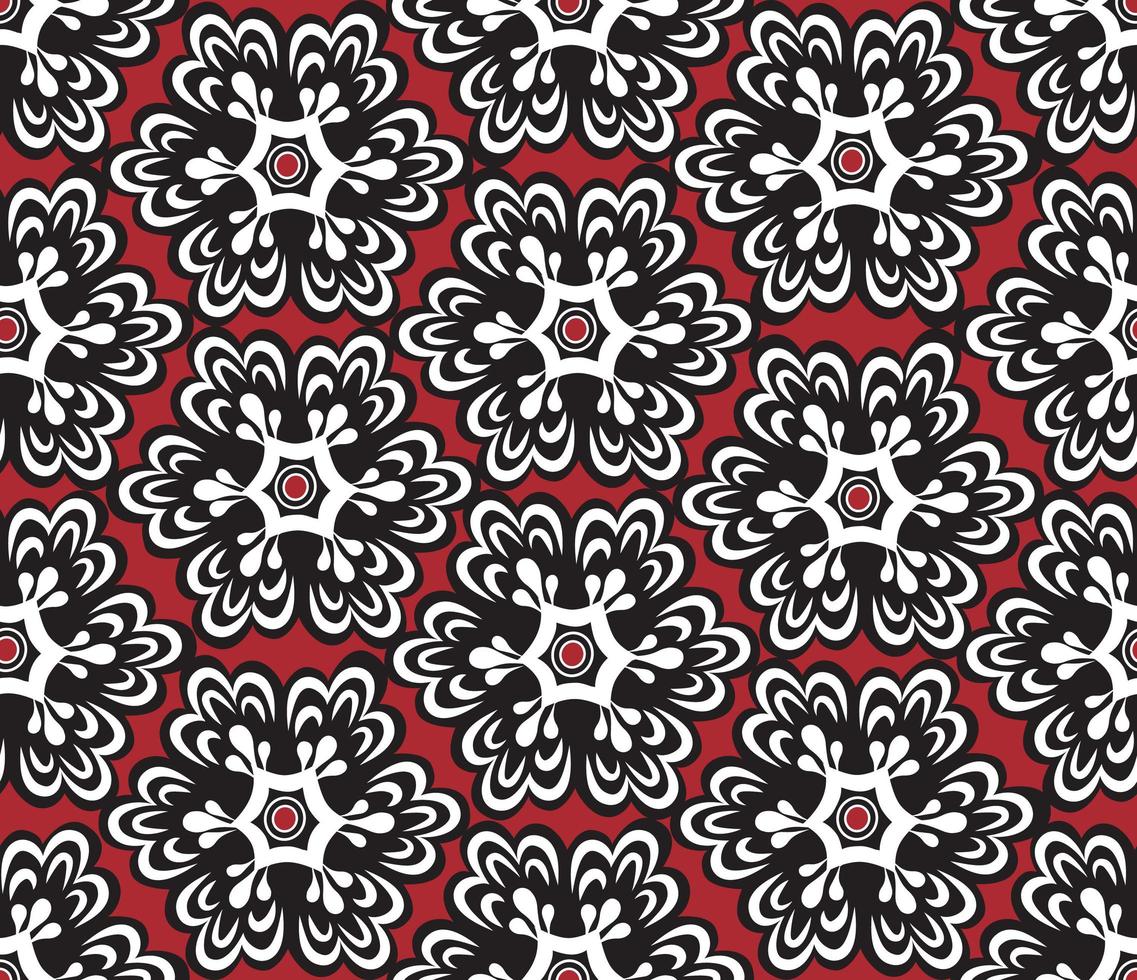 patrón de ornamento floral oriental sin costuras vector