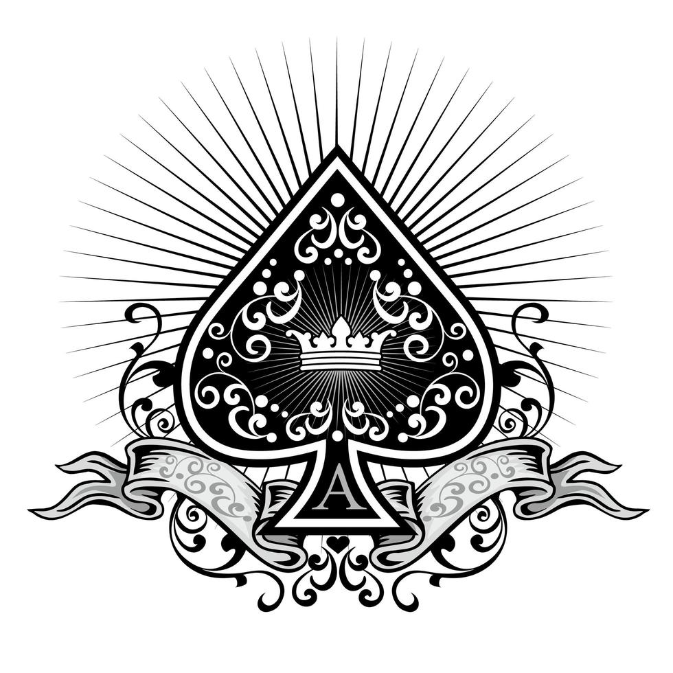 Ace of spades, grunge vintage design 1419757 Vector Art at Vecteezy