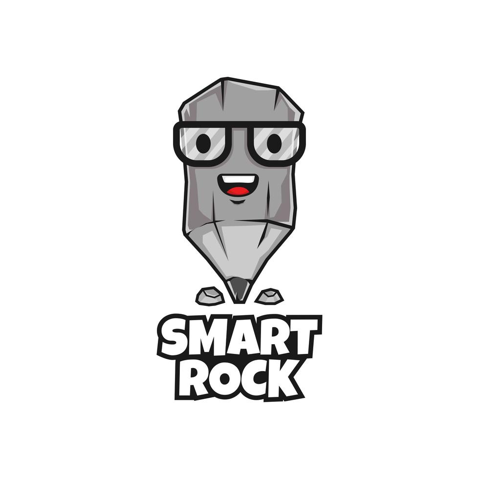 Smart rock geek rock vector