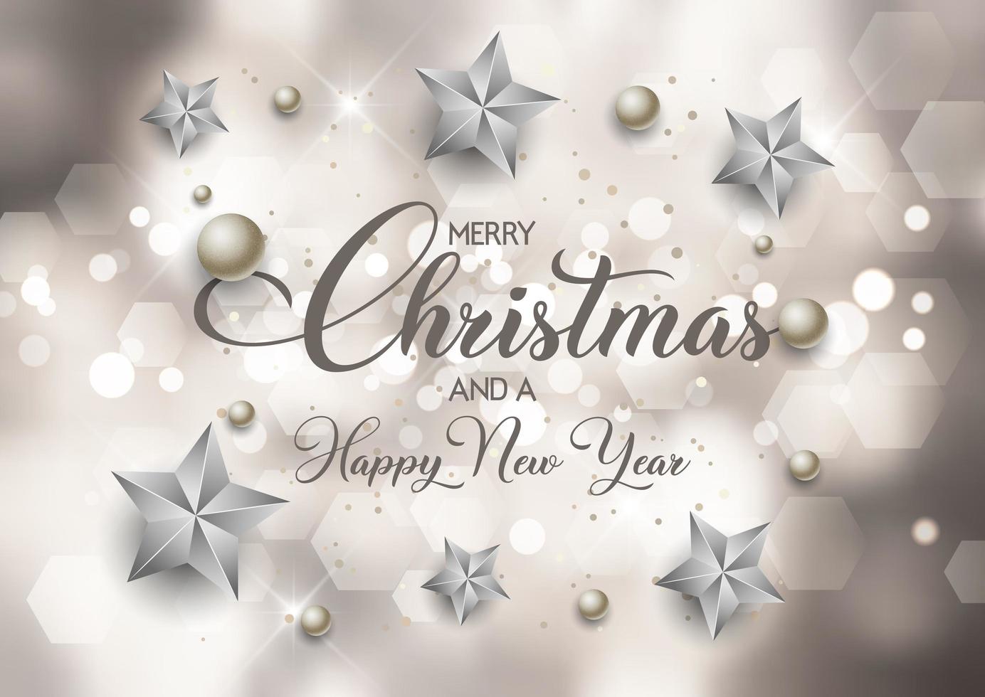 Decorative christmas and new year background vector