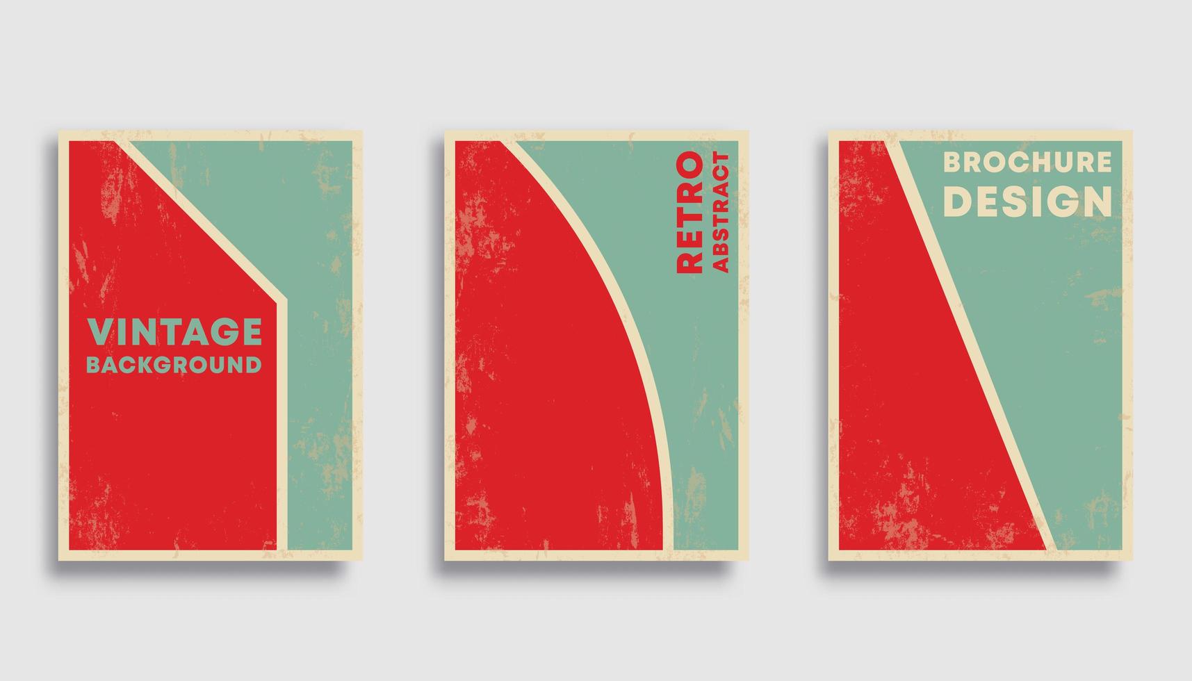 Retro design background set vector