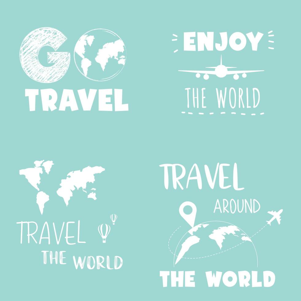 Travel and tourism graphics and phrases vector