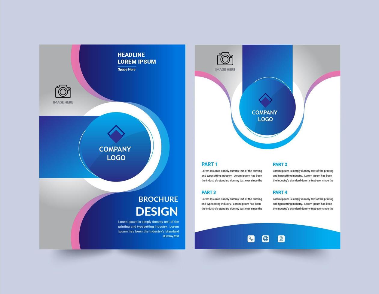 Modern Circle Design Brochure Design Template vector