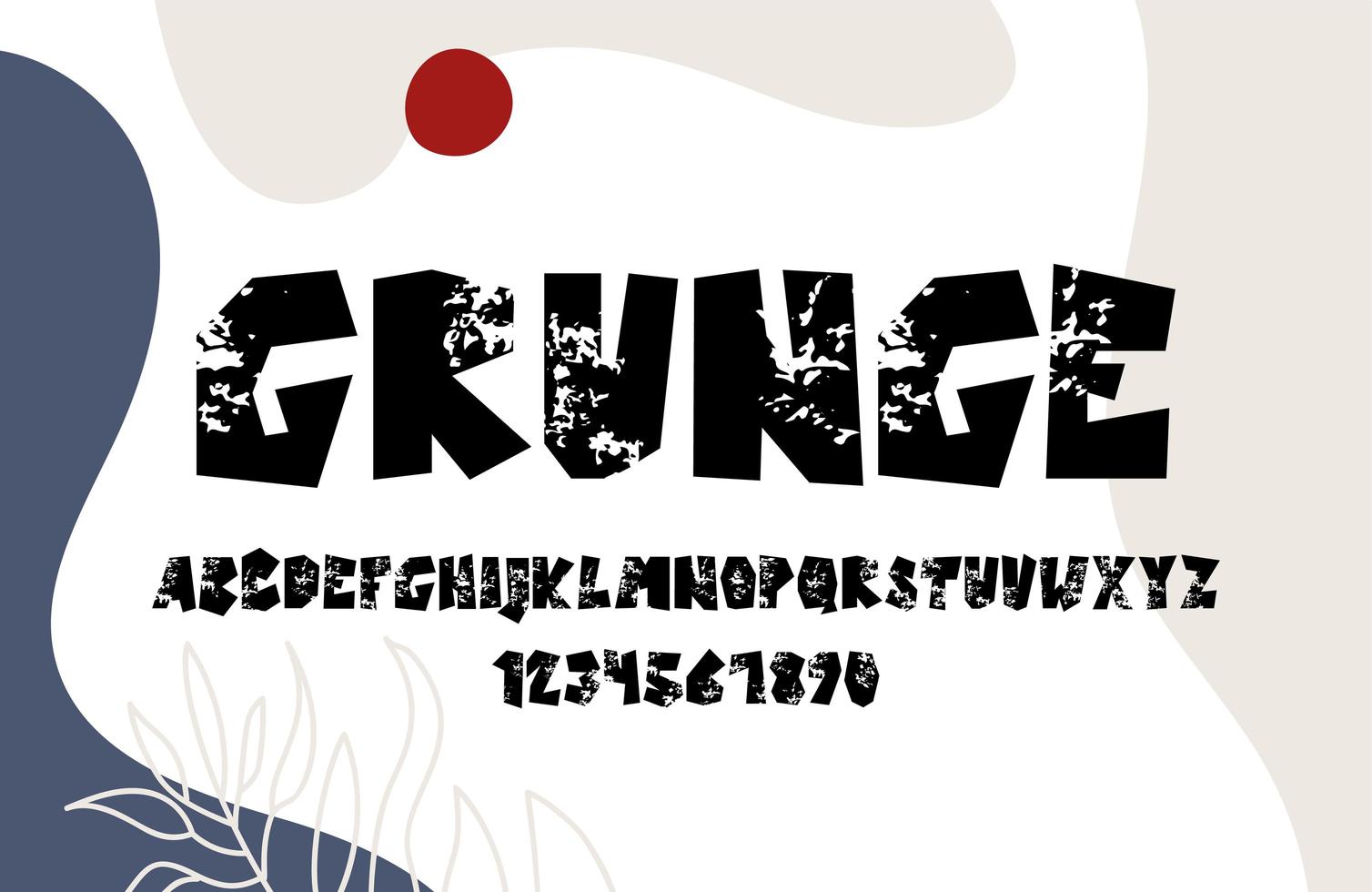 alfabeto grunge dibujado a mano vector