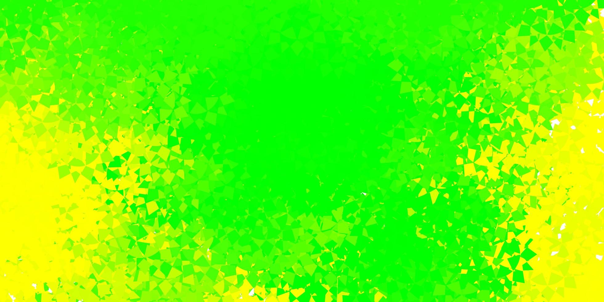 Light green and yellow background with polygonal forms. vector