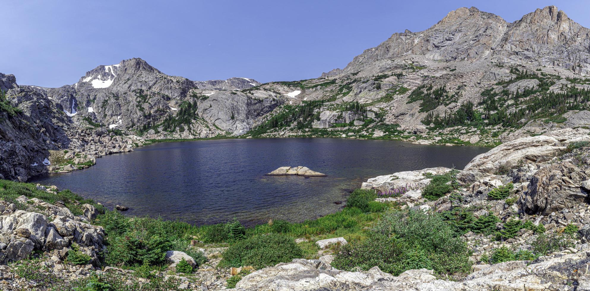 Panorama of Bluebird Lake photo