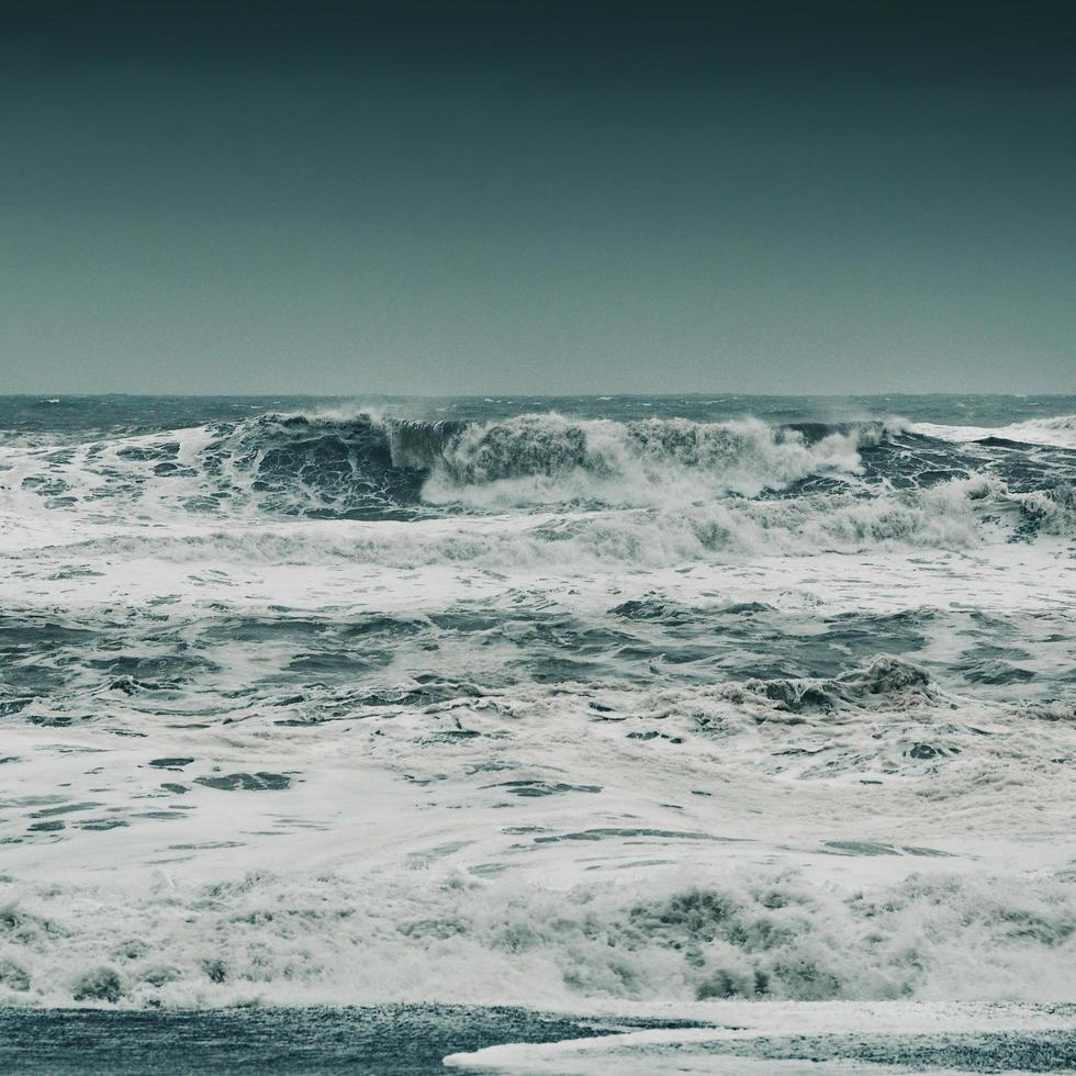 Waves crashing in photo