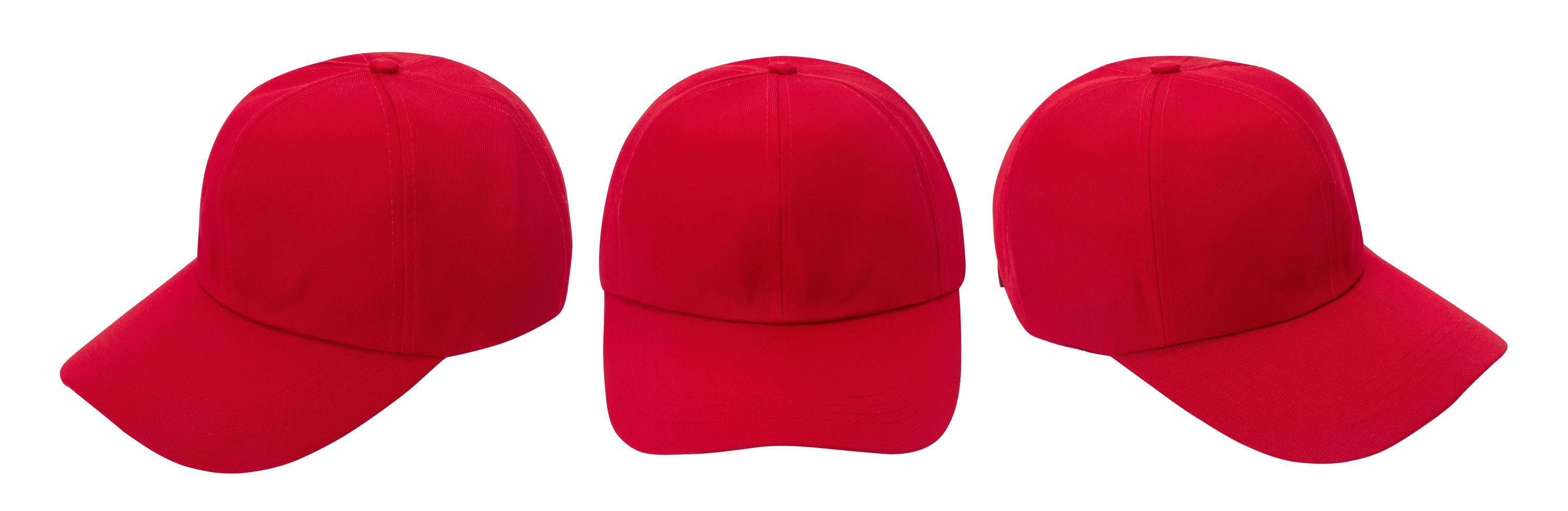 Red baseball cap mockup photo