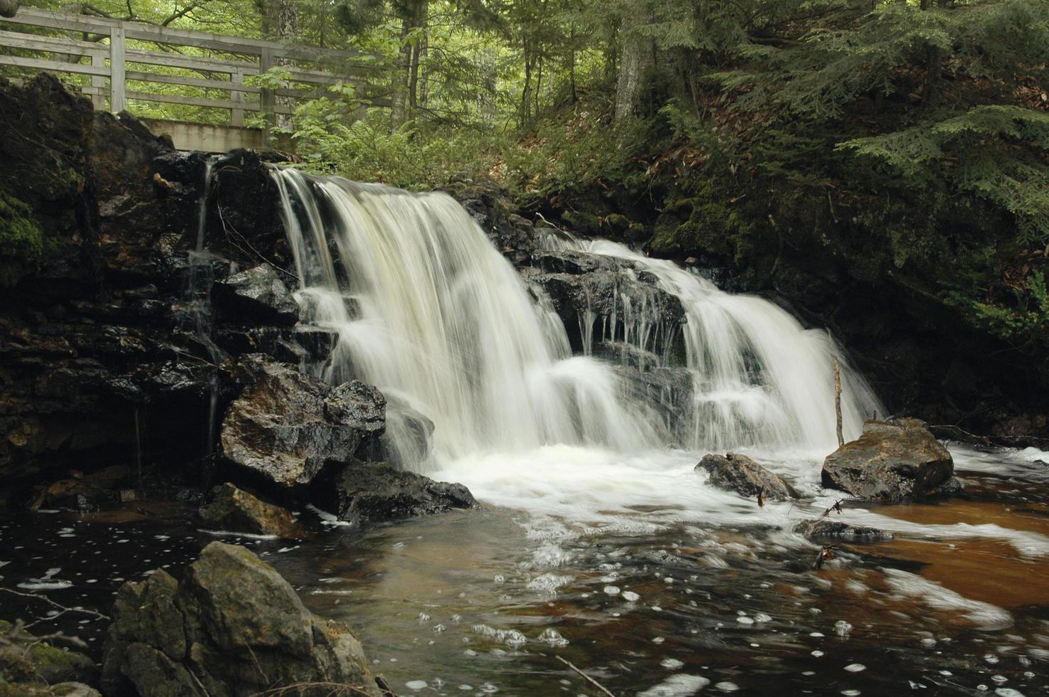 Waterfall in the woods photo