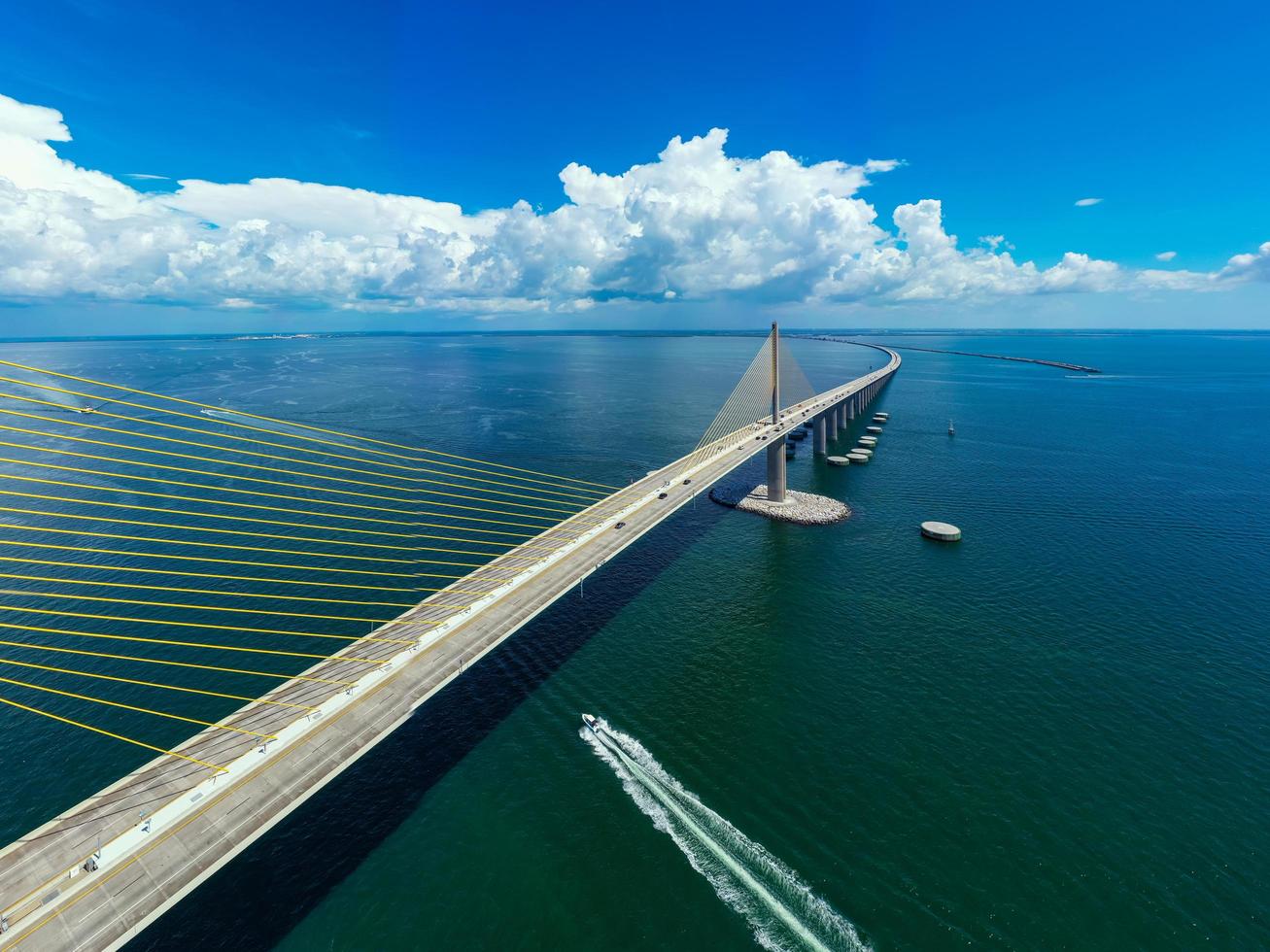 Aerial photo of bridge