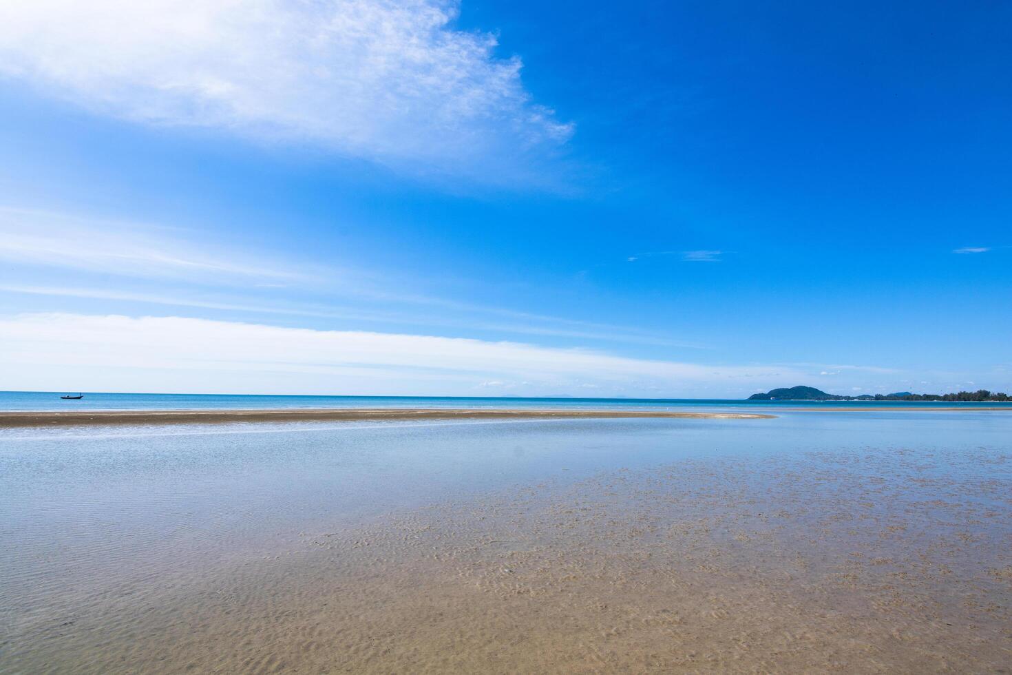 View of the sea from the beach photo