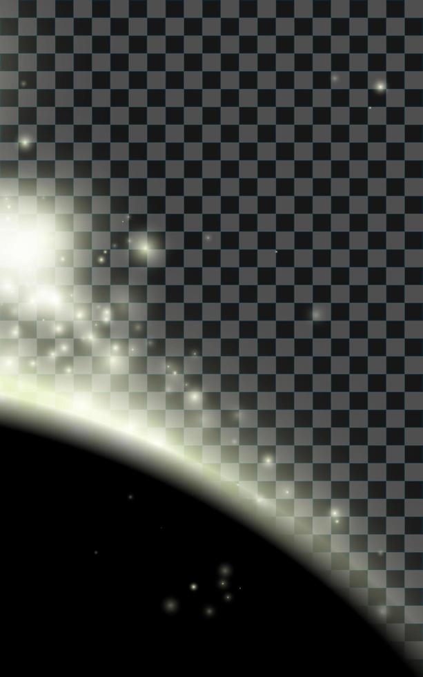 Spacescape with planet and stars on checkered background vector