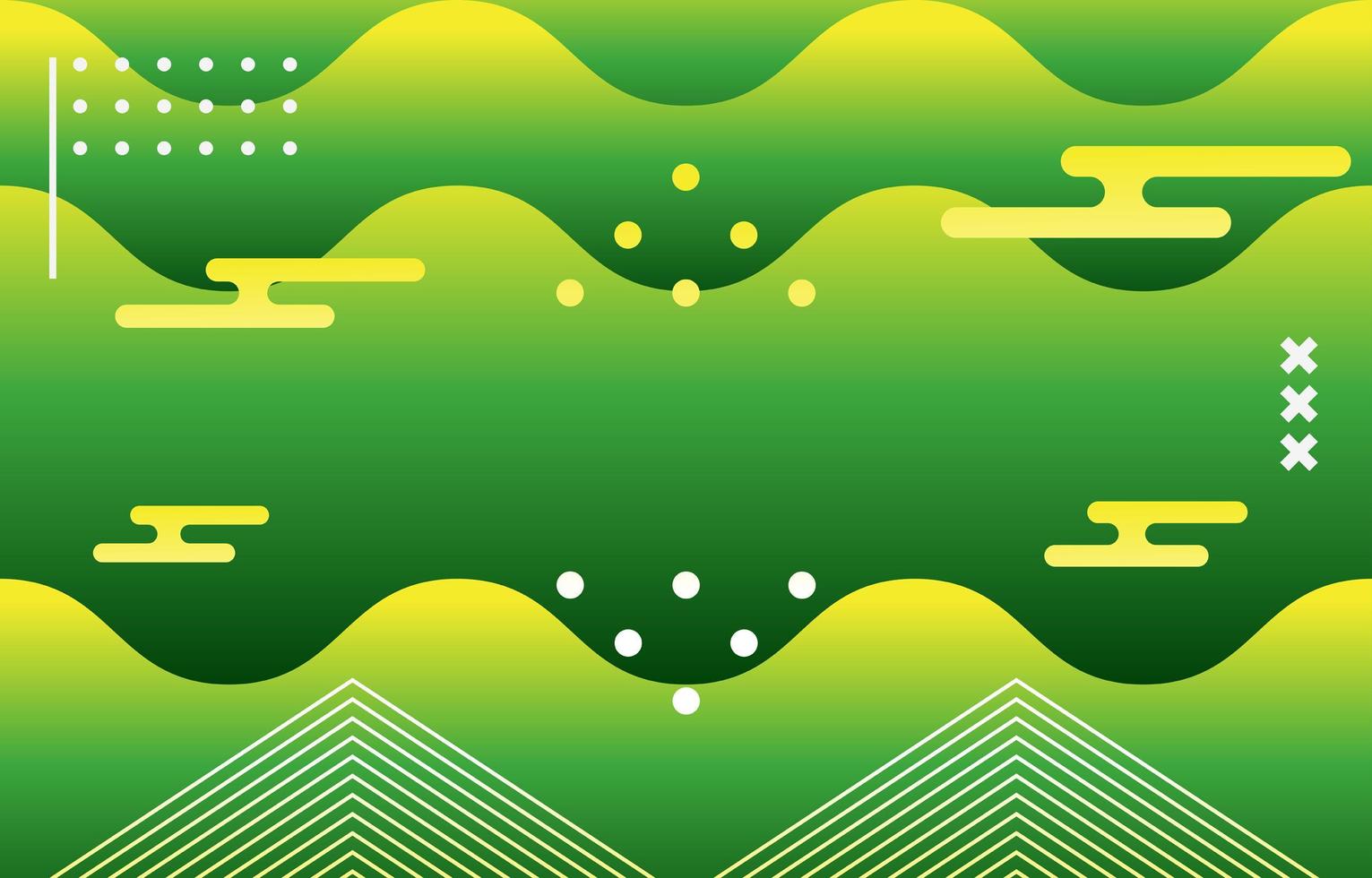 Futuristic Green Wave Background vector