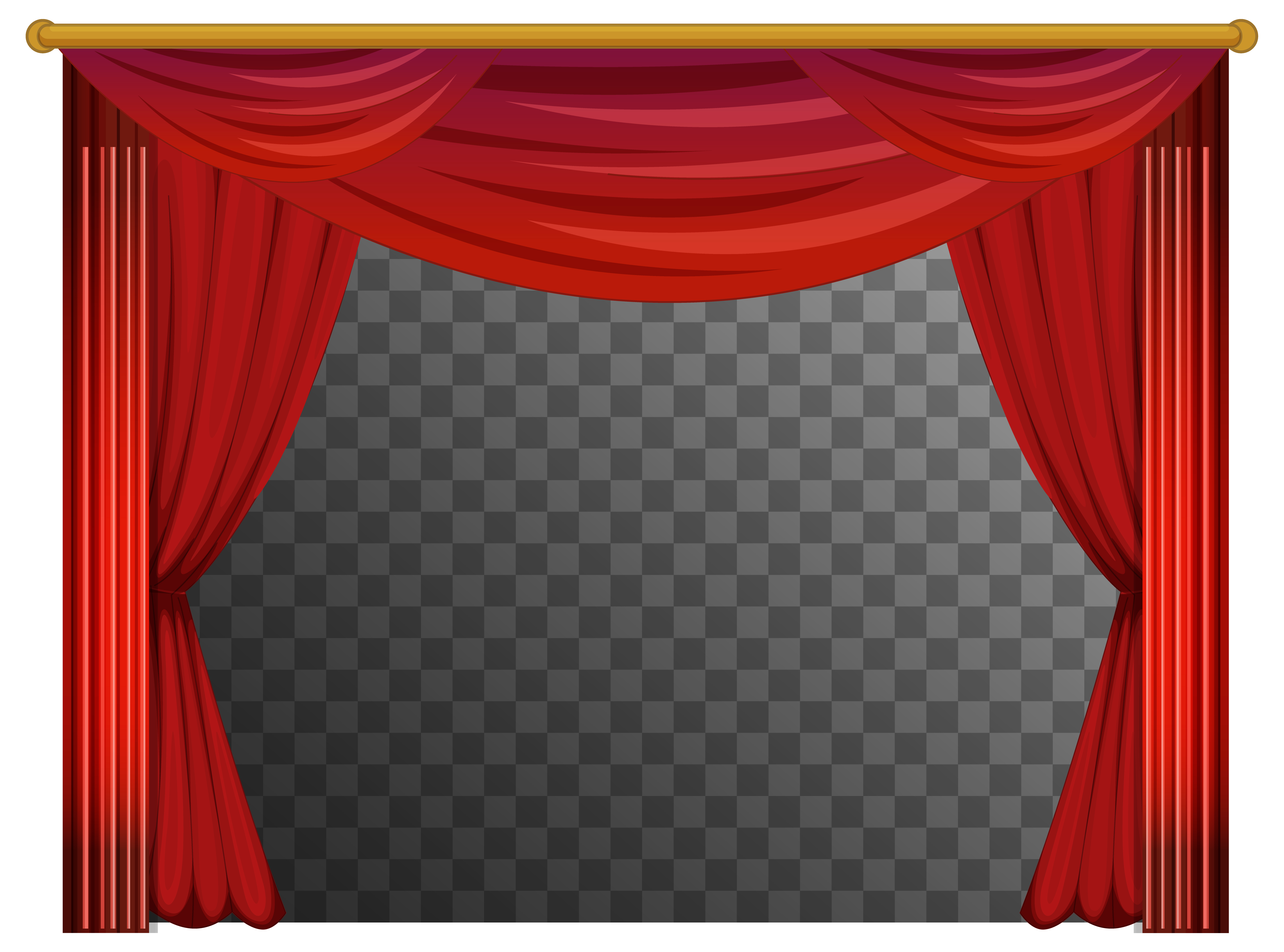 Red curtains with transparent background 1424280 Vector Art at Vecteezy