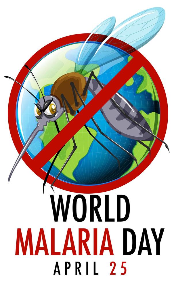 World Malaria Day vertical banner vector