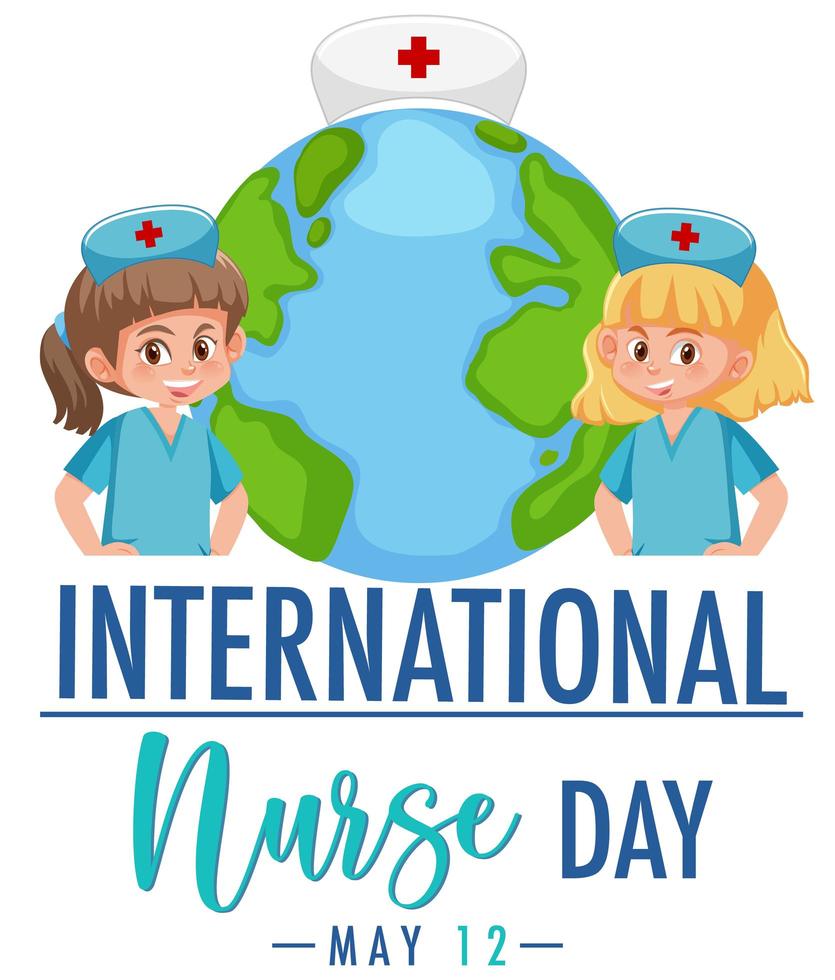 banner del día internacional de la enfermera vector