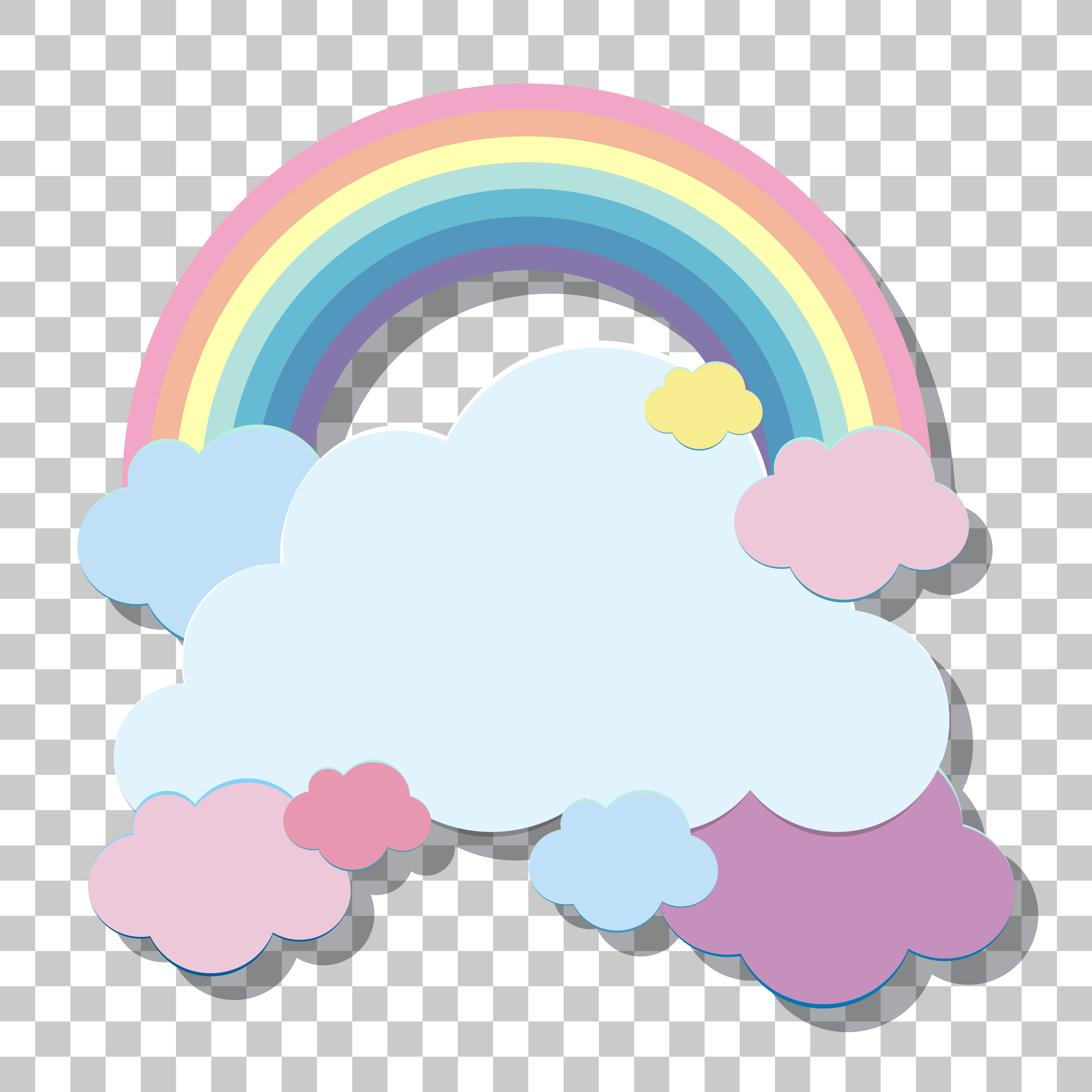 Arcoiris Pastel Y Nubes Vector En Vecteezy Arcoiris Pastel Y Nubes Vector En Vecteezy