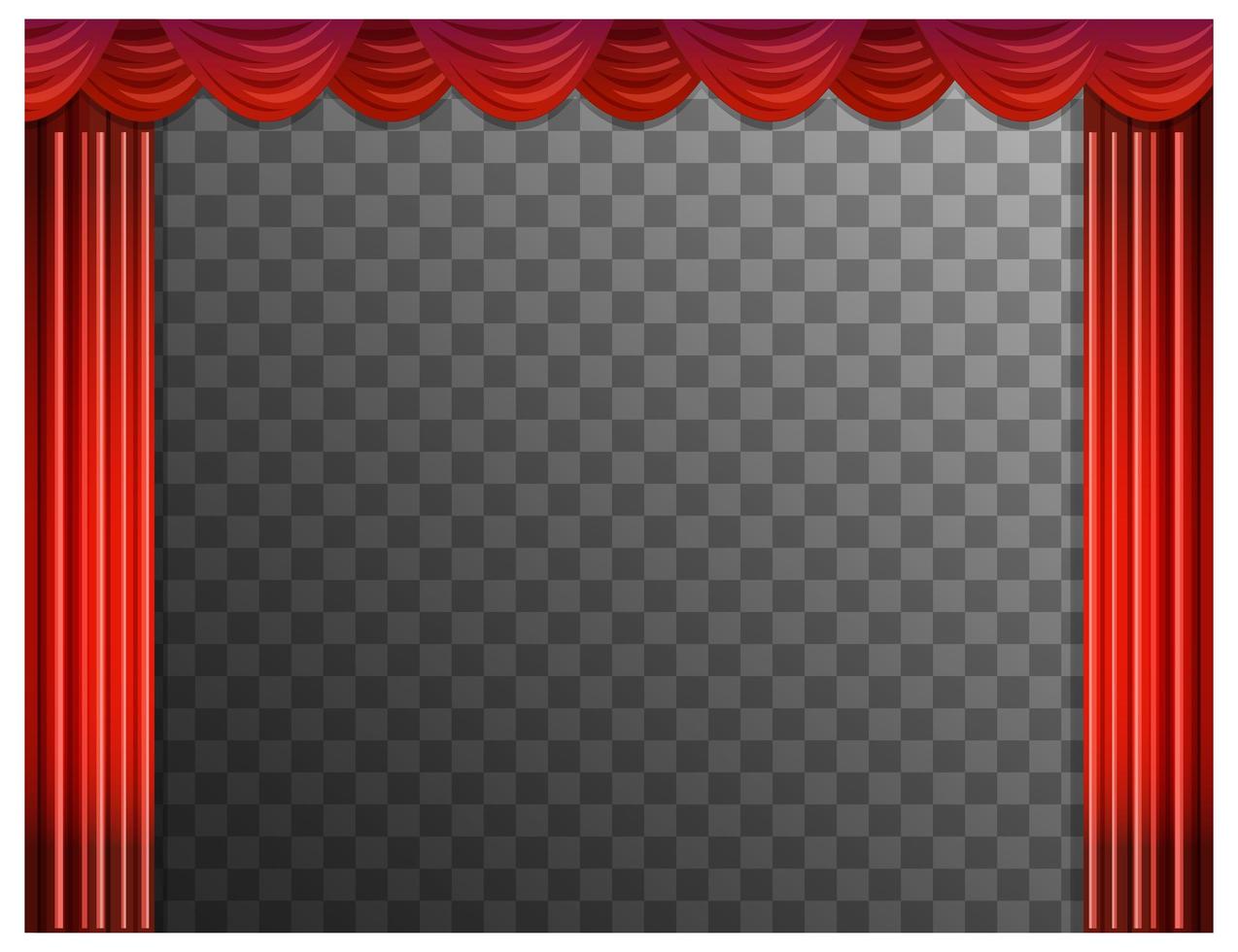 Red curtains background vector