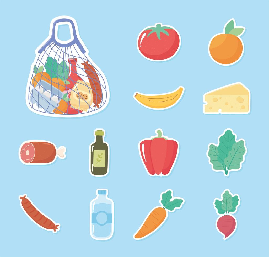 Produce icon set vector