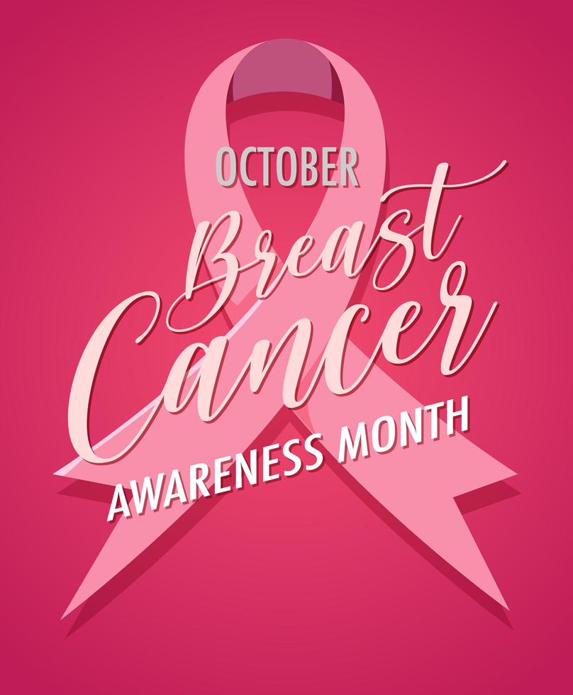 Breast Cancer Awareness Month Pink Banner vector