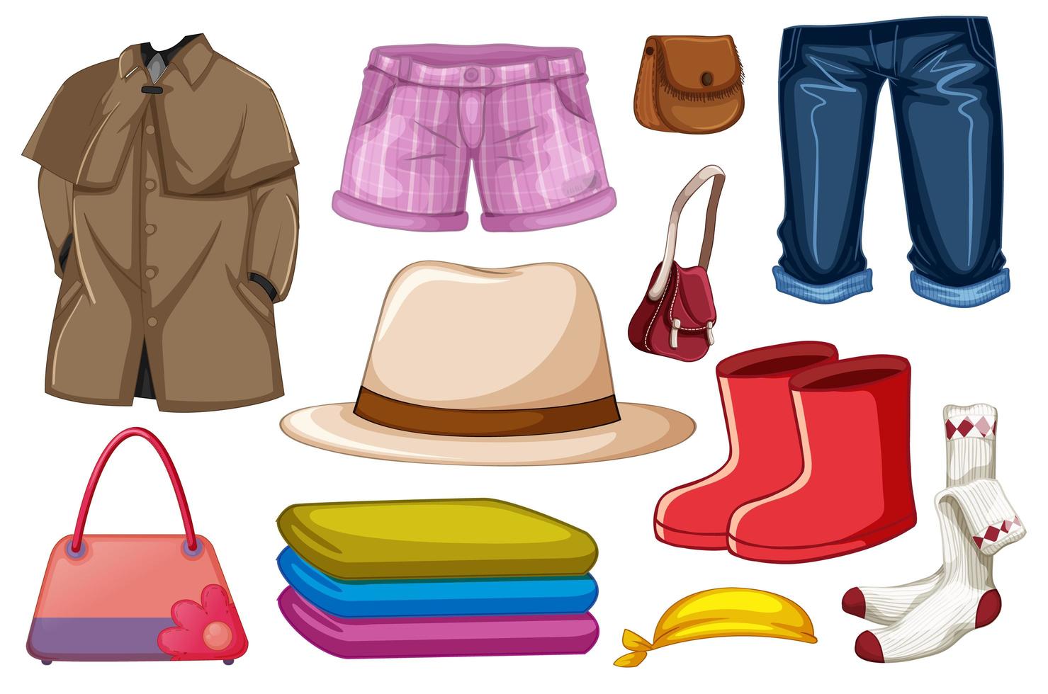 Set of fashion outfits vector