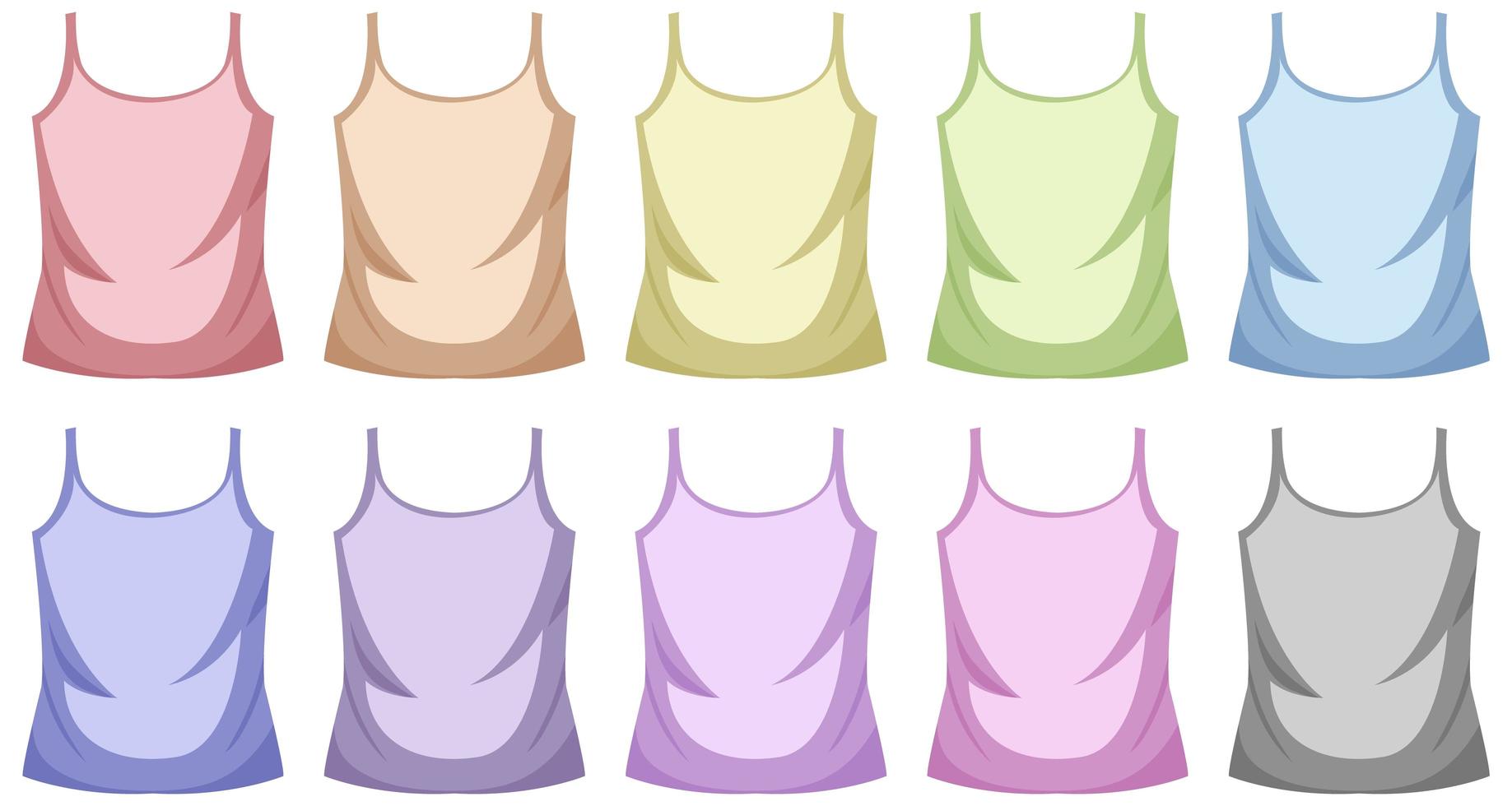 Set of singlet tops vector