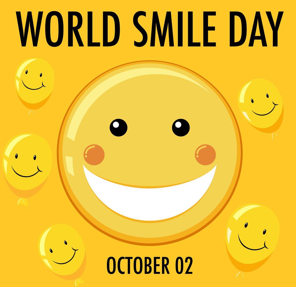 World smile day banner vector