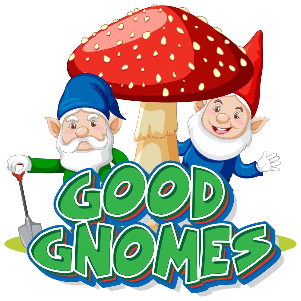 Good gnomes logo on white background vector