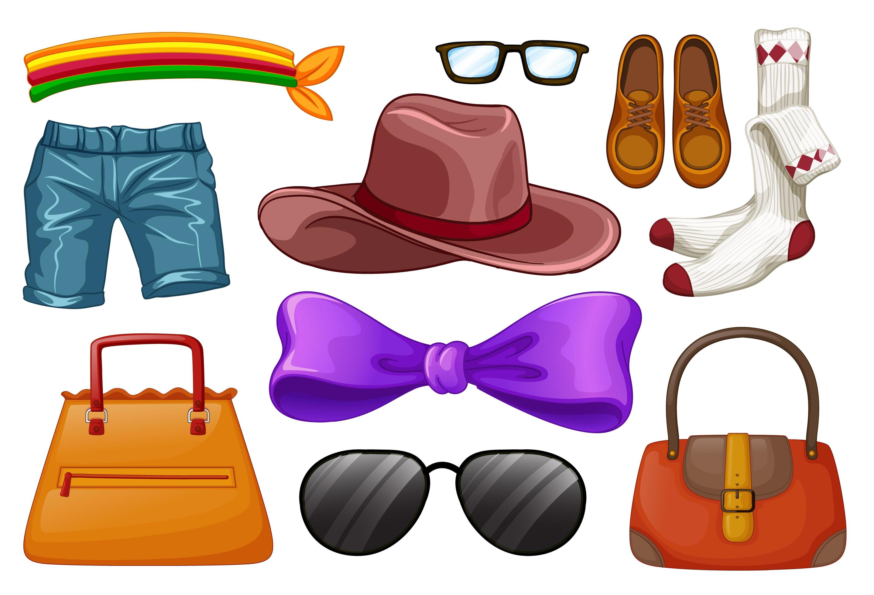 Set of fashion accessories 1424987 Vector Art at Vecteezy