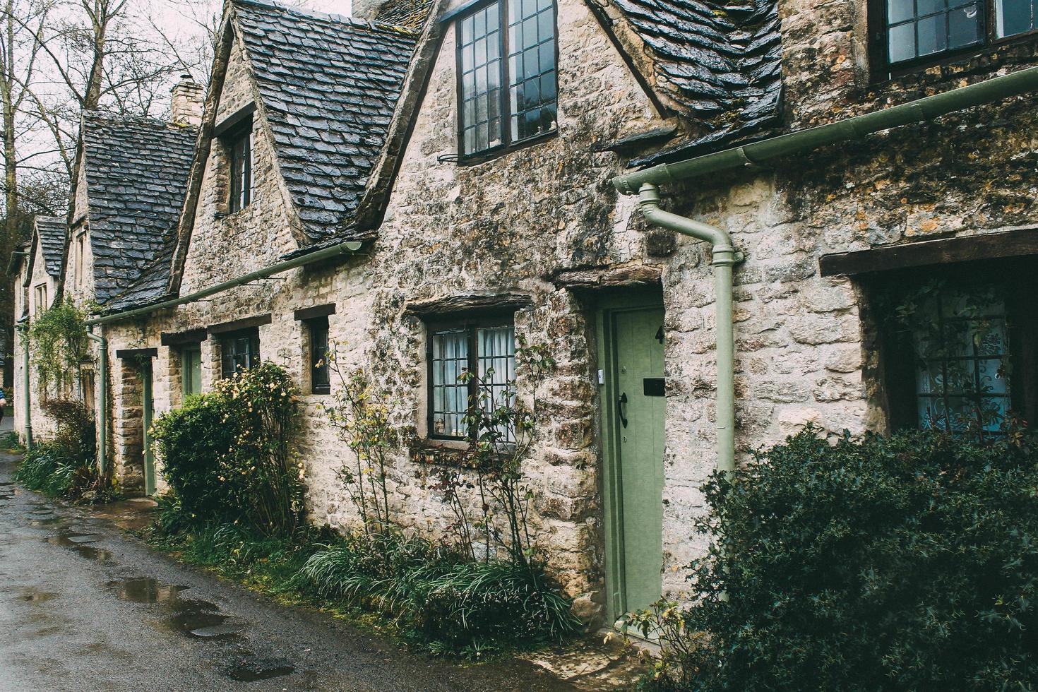 London, England, 2020 - Row of brick houses photo