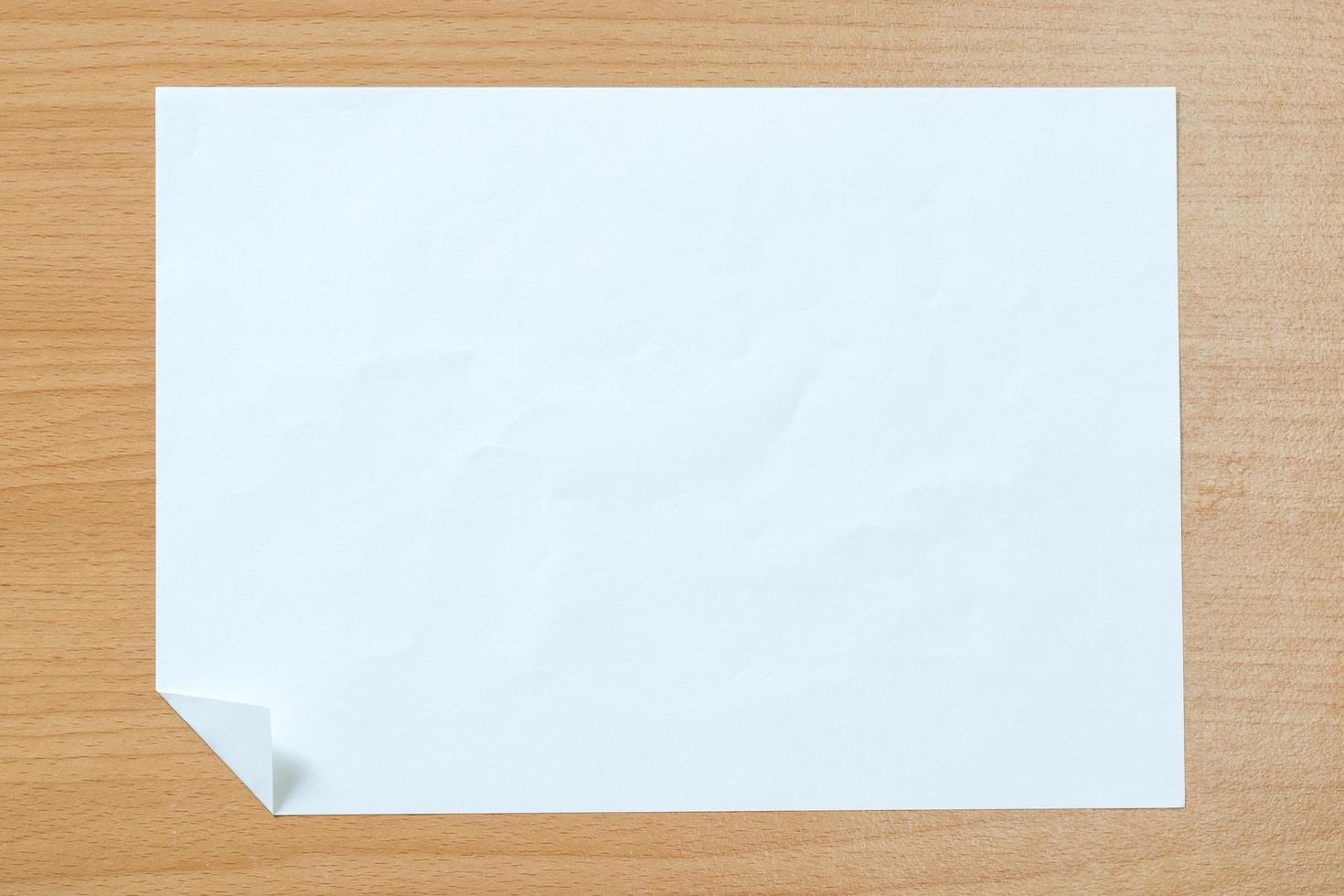 Isolated blank white paper photo