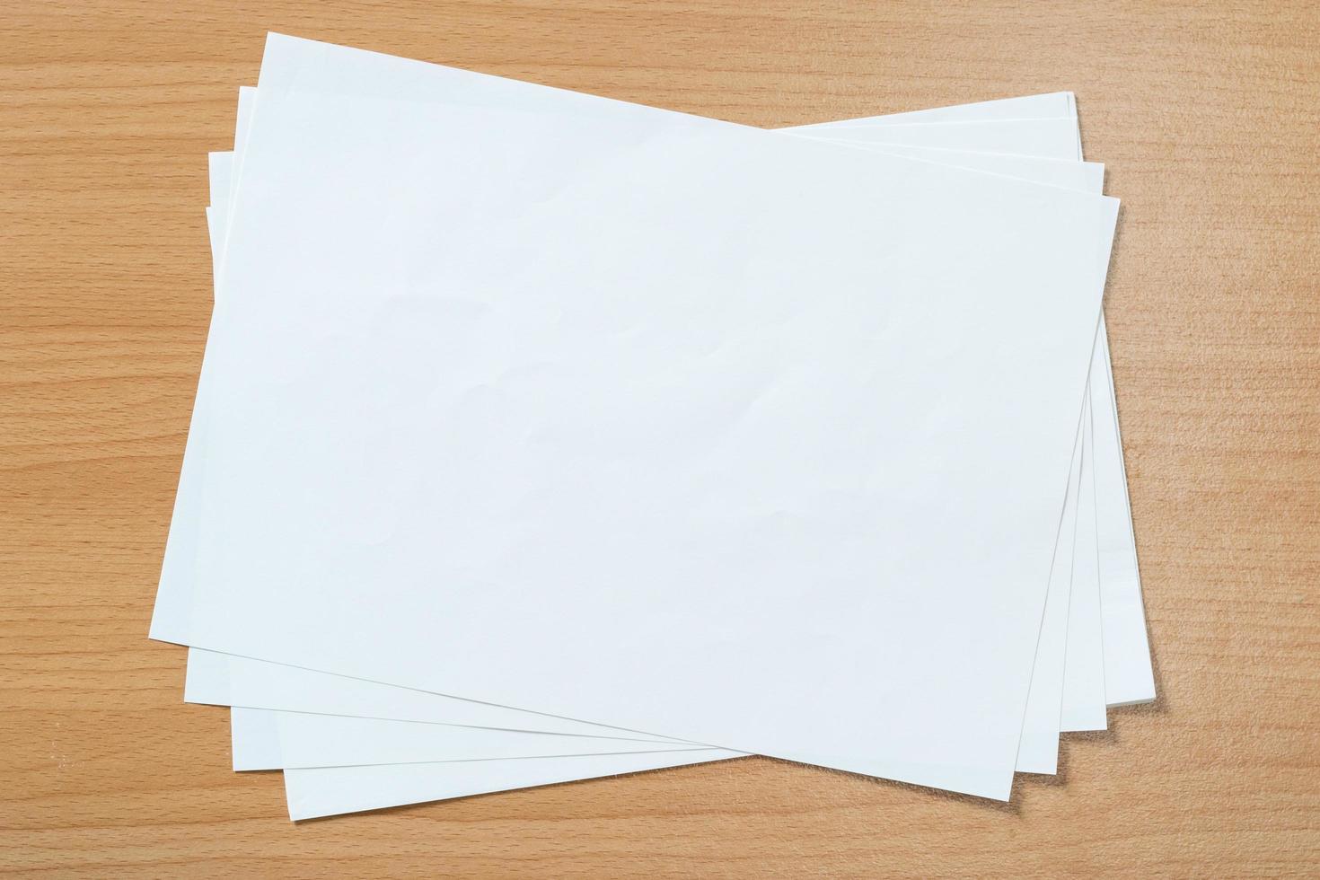 Isolated blank white paper photo