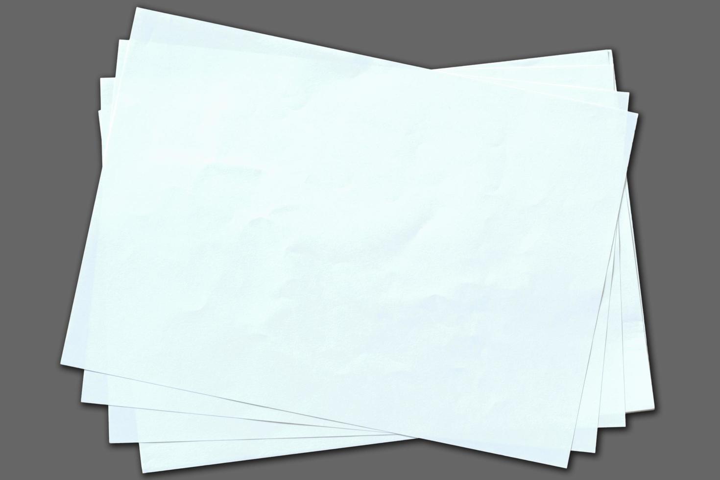 Isolated blank white paper photo